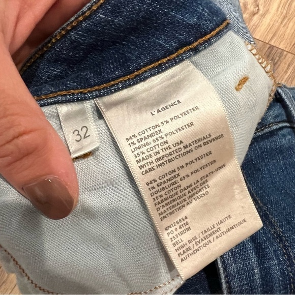 L’Agence High Rise Bell Flare Crop Jean - Picture 7 of 11
